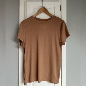 A New Day || Ribbed Tee in Camel